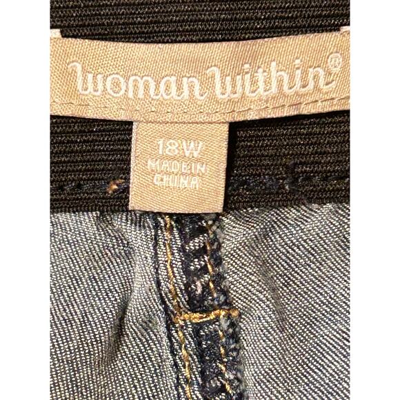 Woman Within 18W Stretchy Straight Leg Denim Jeans Excellent Condition - Picture 7 of 11